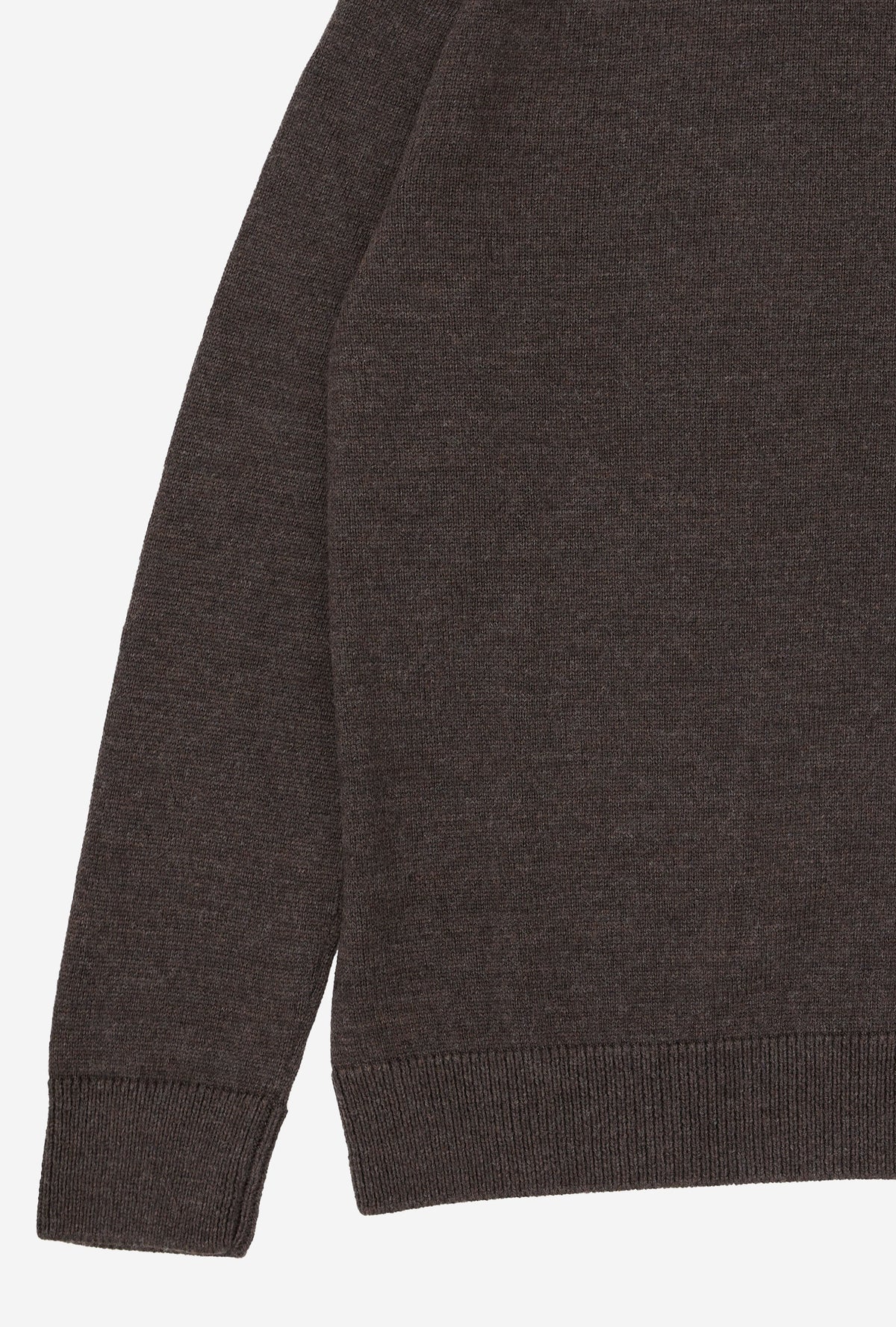 Mockneck Lambswool Brown Melange