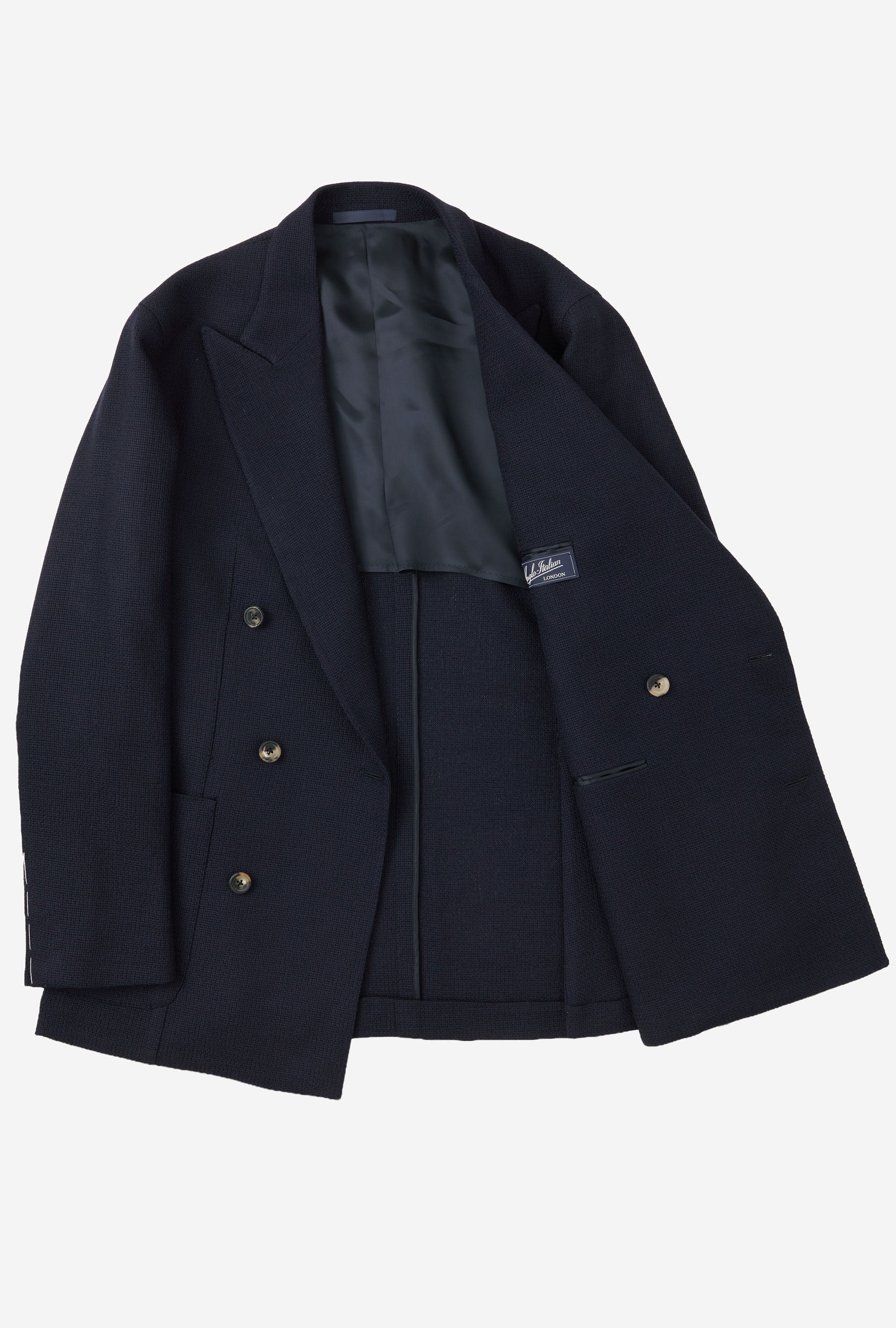 Sport Jacket Deconstructed Navy Exploded Hopsack
