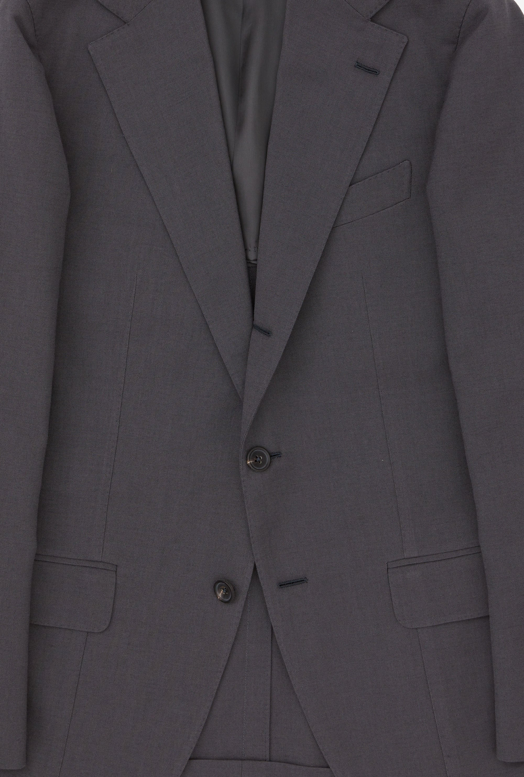 Suit Single Breasted Wool Cotton Grey