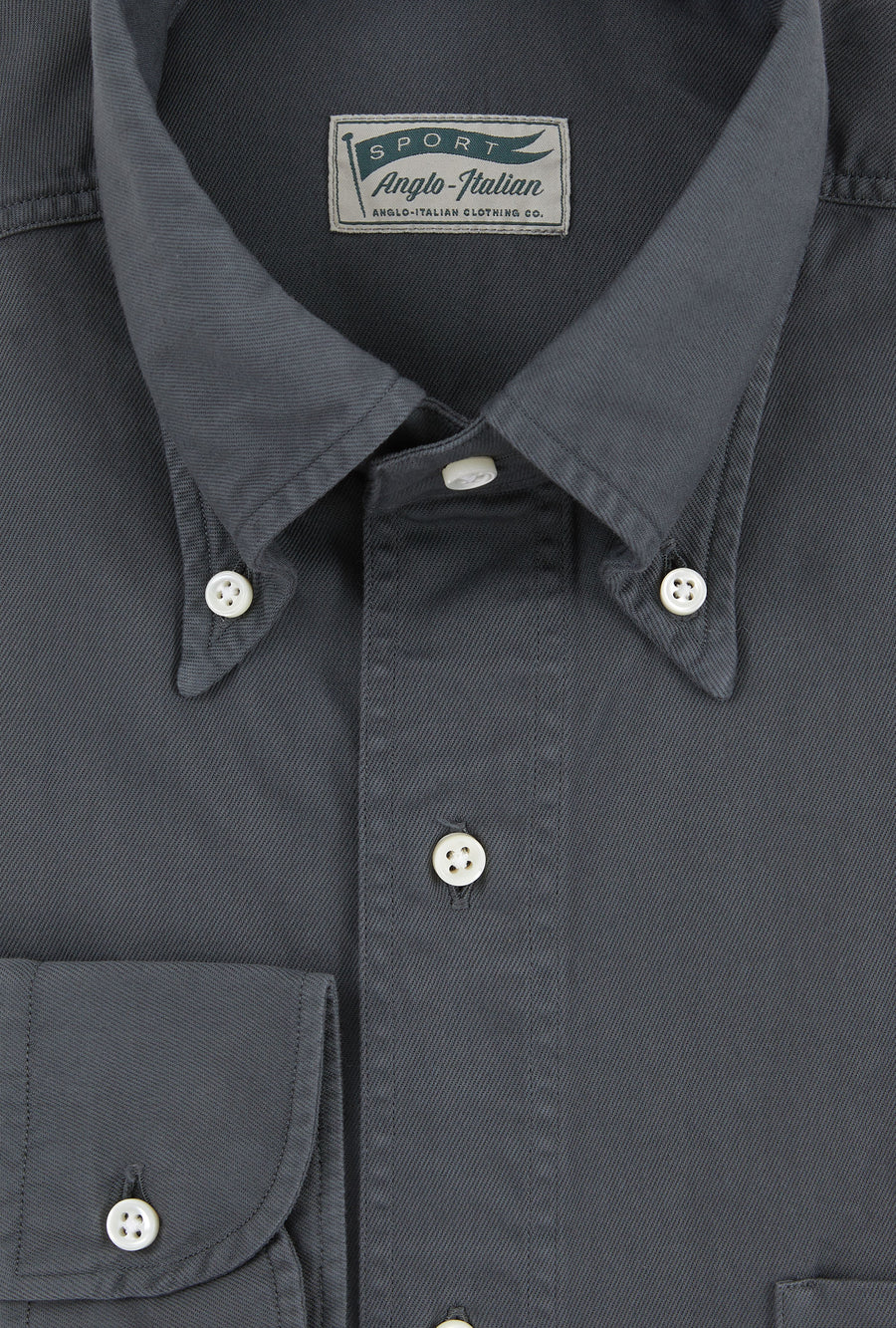 Grande Sport Shirt Garment Dye Steel