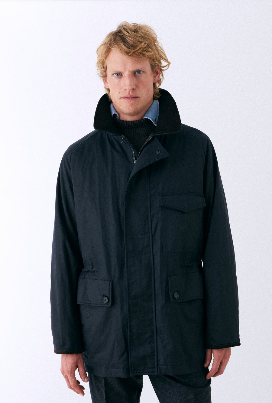 Country Coat Waxed Cotton Ink