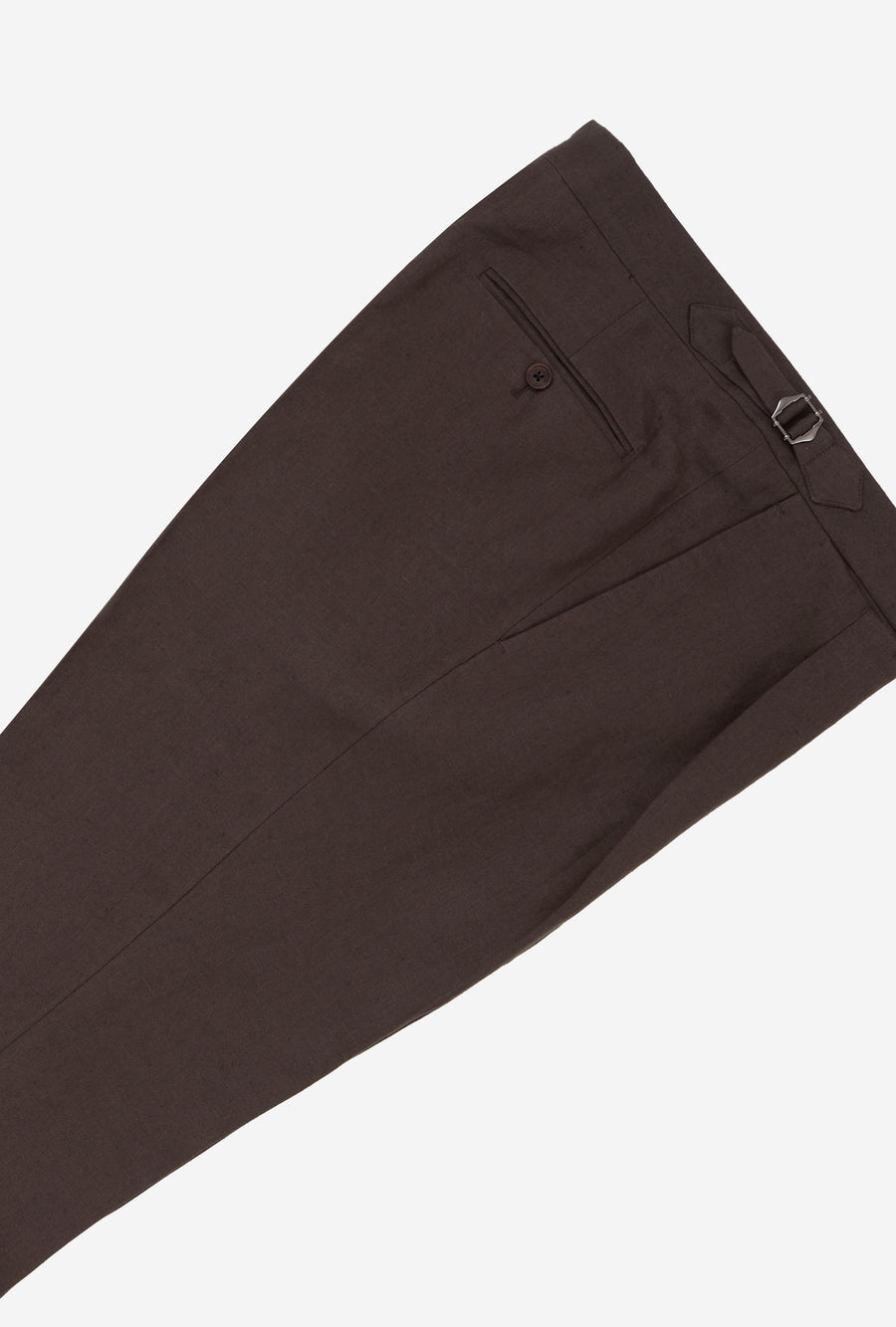 Tailored Trouser Washed Linen Brown