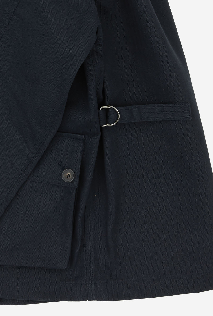 Field Jacket Waxed Cotton Canvas Navy