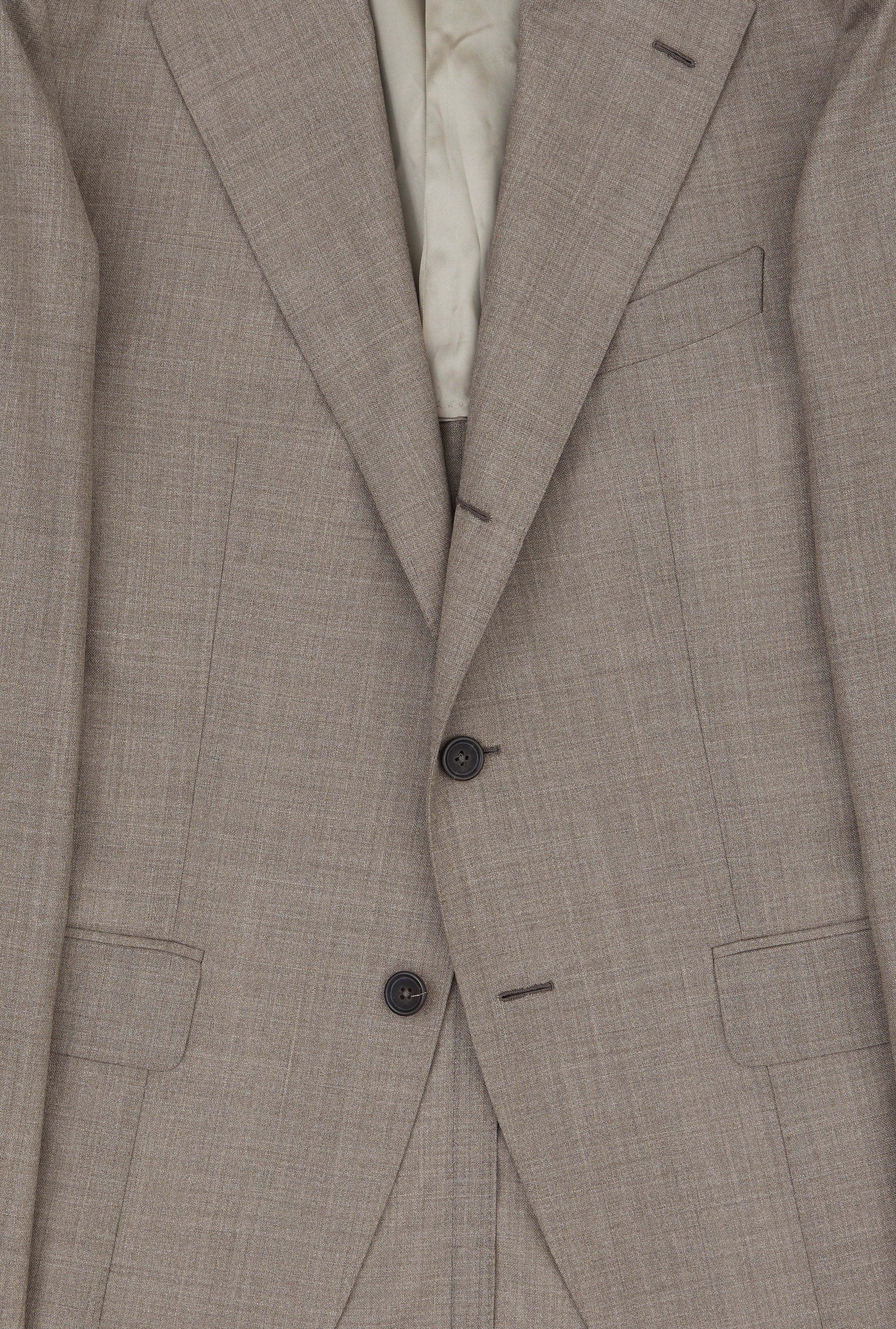 Suit Single Breasted Beige Twisted Wool-Mohair