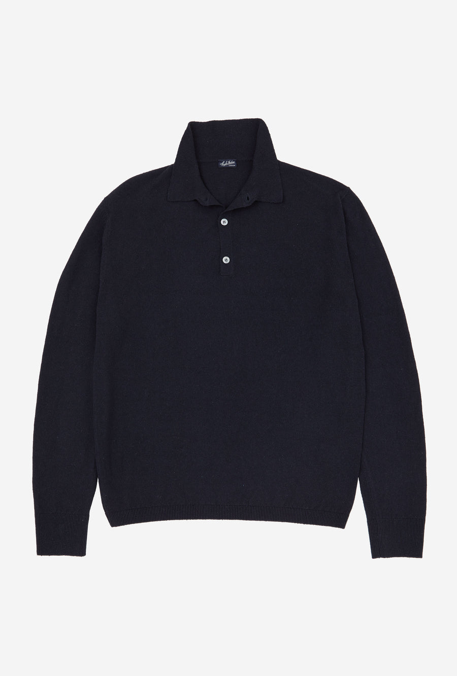 Knitted Polo Silk Navy