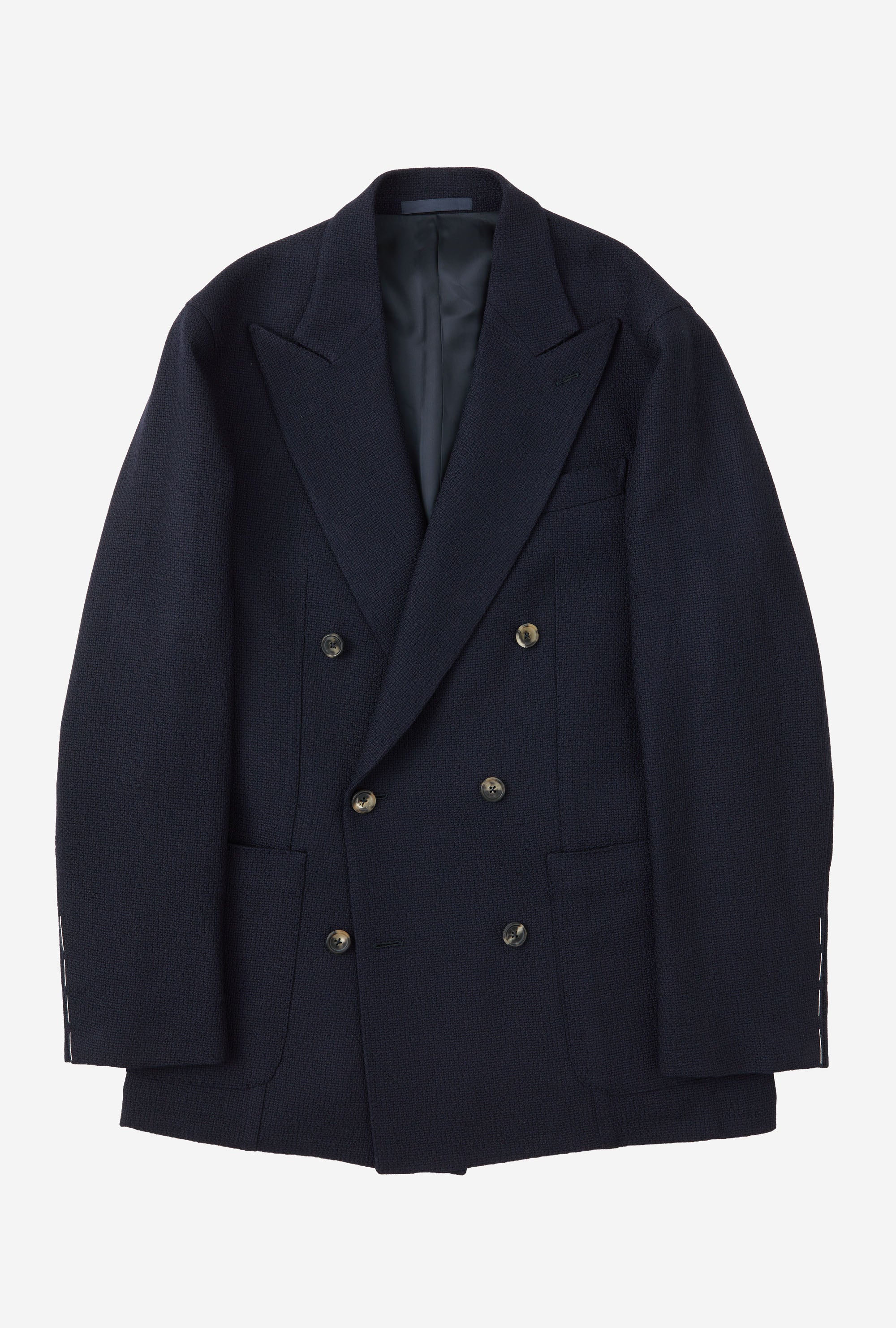 Sport Jacket Deconstructed Navy Exploded Hopsack