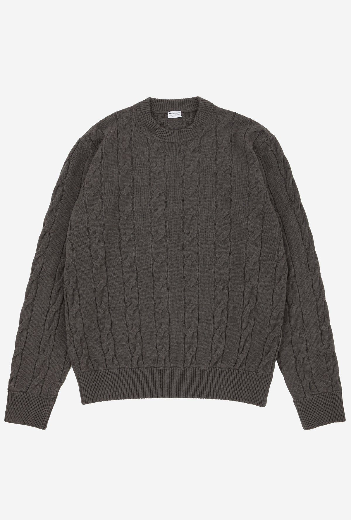 Cableknit Wool-Cashmere Putty