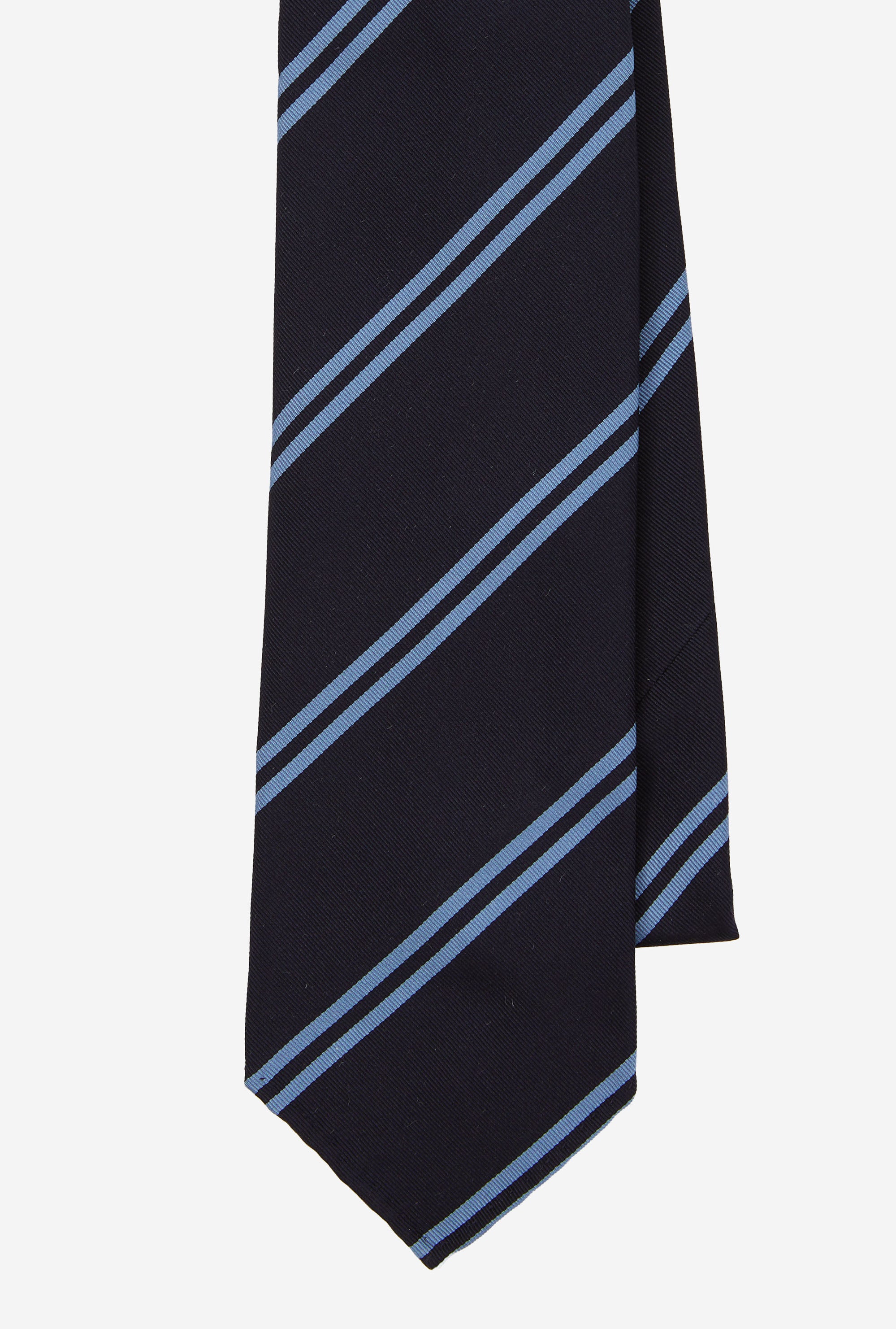 Mogador Silk Tie Navy Sky Stripe