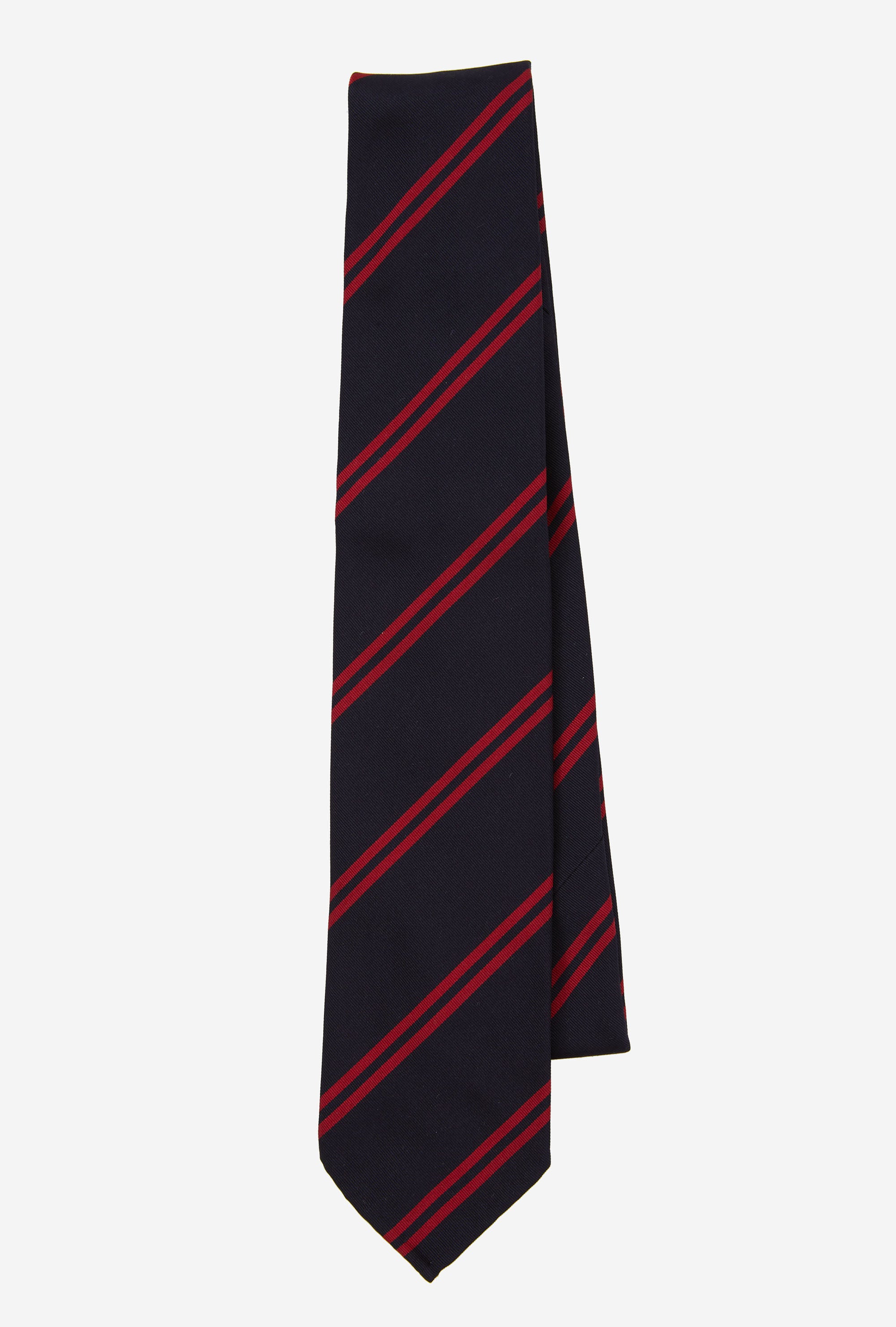 Mogador Silk Tie Navy Red Stripe